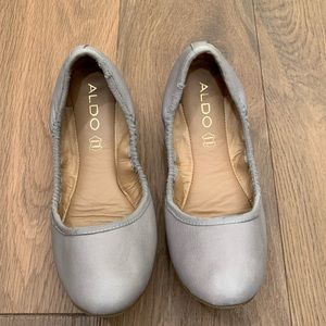 Aldo gray leather flats- Size 7
